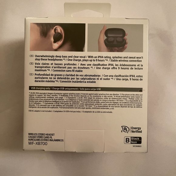 Sony WF-XB700 Extra Bass True Wireless Earbuds - Brand NEW / FACTORY SEALED!! -- - Picture 3 of 13